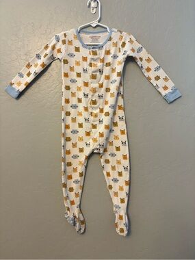 Magnetic Me block heads organic cotton magnetic footie pajama 18-24 months